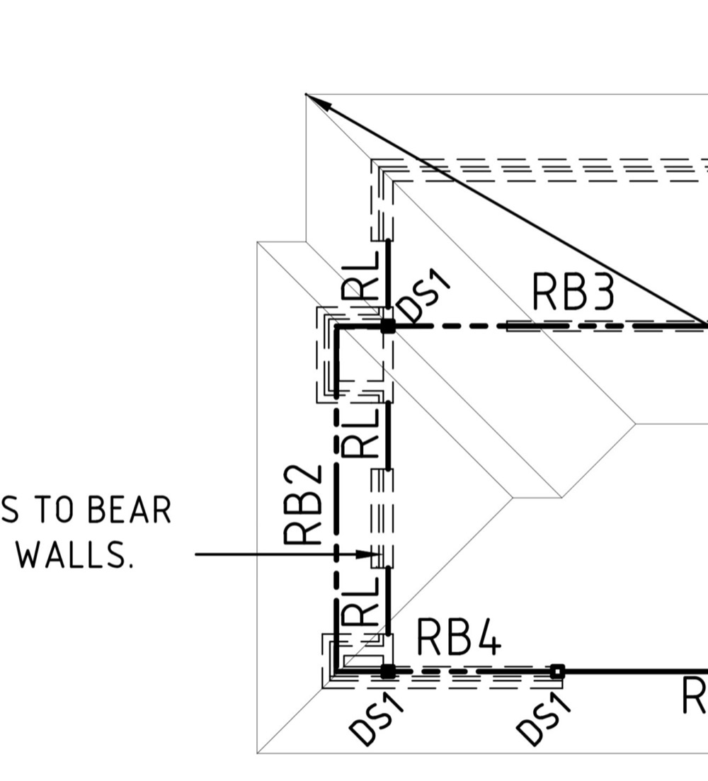 Beams shown on the drawings not installed at the time of inspection, recorded during a frame inspection in Donnybrook