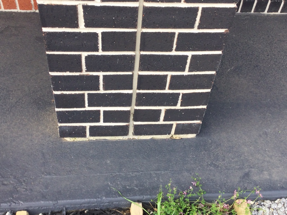 Sealant degraded with sections missing, recorded during a building and pest inspection in Donnybrook